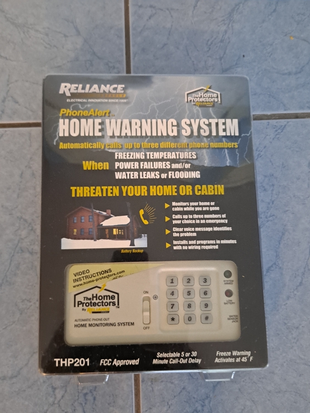 Reliance Home Warning System THP201 Home Monitoring Phone Alert Call Back Up
